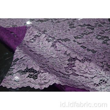 100% Polyester Cord Lace Fabric Dengan Glitter